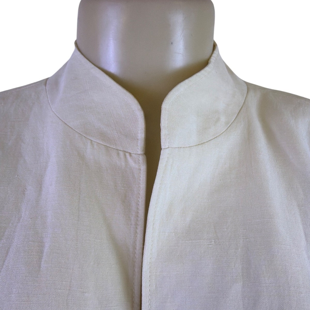 Chicos Womens Ivory Braxton Blazer Mandarin Collar Lightweight Size 2
