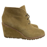 Coach Women’s Dark Beige Suede Karson Ankle Booties Sz 10