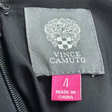 Vince Camuto Women's Black Sleeveless Dress Jeweled Shoulders Back Zipper Size 4