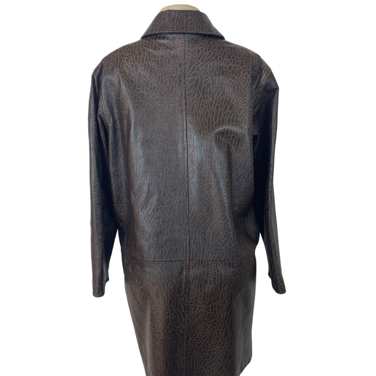 Shimba Womens Brown Exclusive Leather Coat Sz L