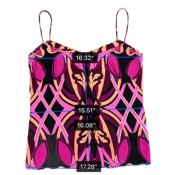Ted Baker Womens Multicolor Polyester Camisole Spaghetti Straps Sleeveless Size
