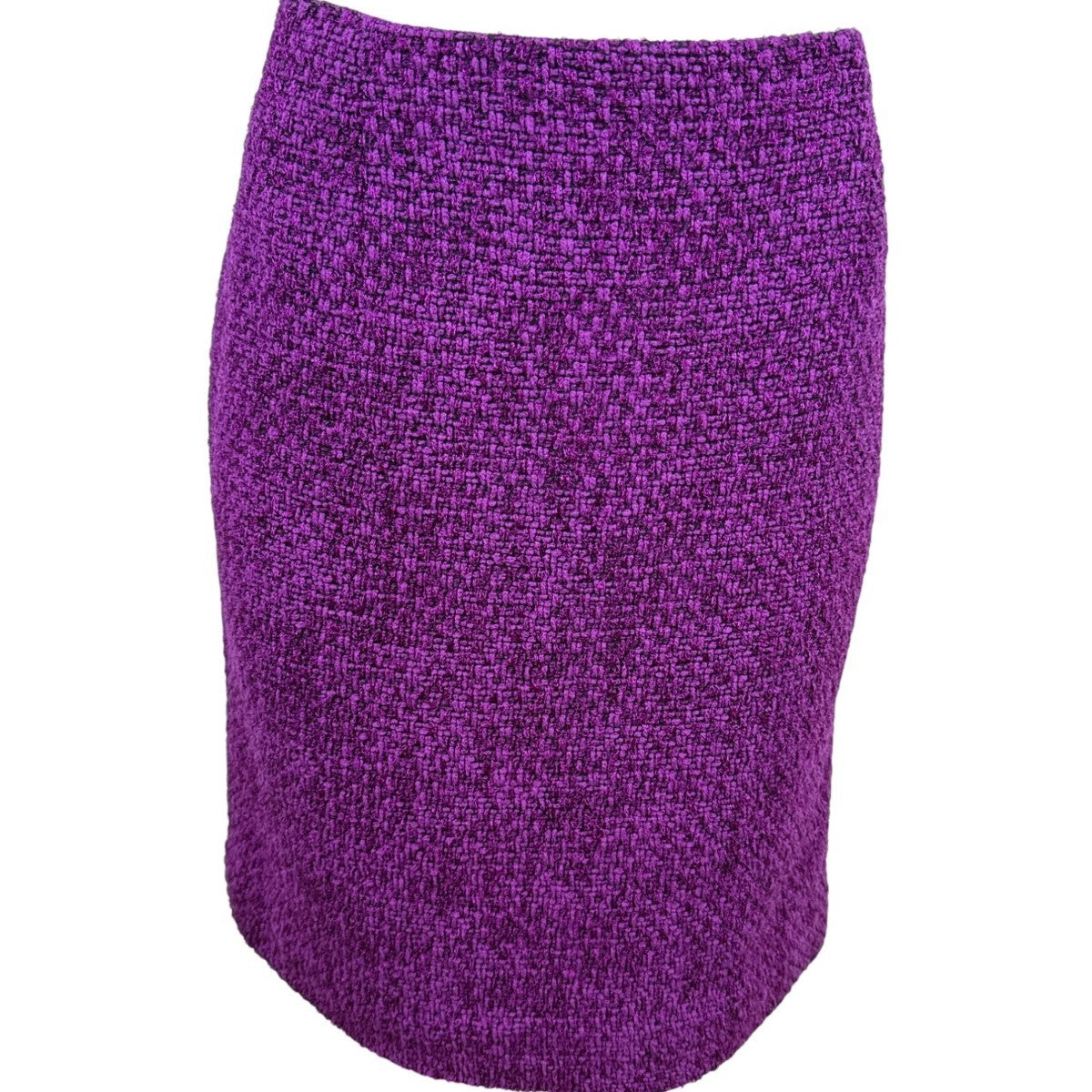 Dana Buchman Womens Purple Boucle Skirt Suit Set Size 10/12