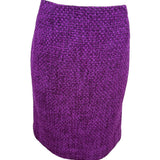 Dana Buchman Womens Purple Boucle Skirt Suit Set Size 10/12