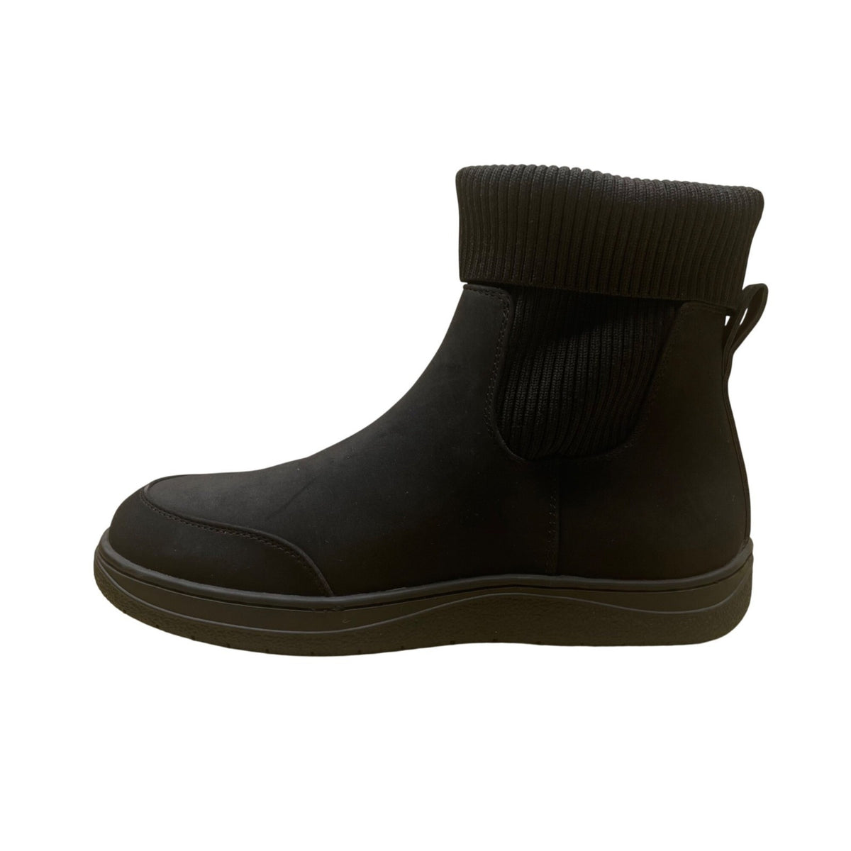 Athlefit Women’s Black Sock-Style Stretchy Collar Slip-On Ankle Boots Size 8