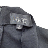 Adrianna Papell Womens Black Long Sleeve Twist Front Midi Dress Sz 6