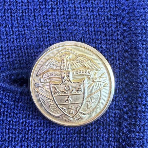 Lauren Ralph Lauren Womens Navy Double-Breasted Jacket Gold Button Sz XL