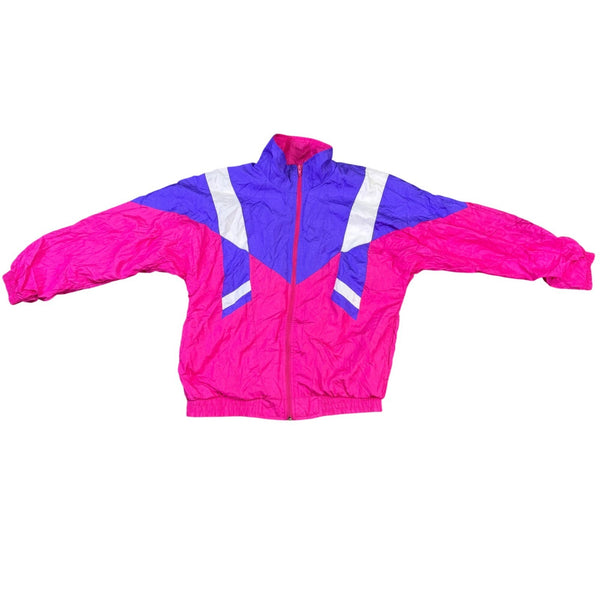 Vintage Lavon Womens Pink Purple Vivid Windbreaker Jacket Size S