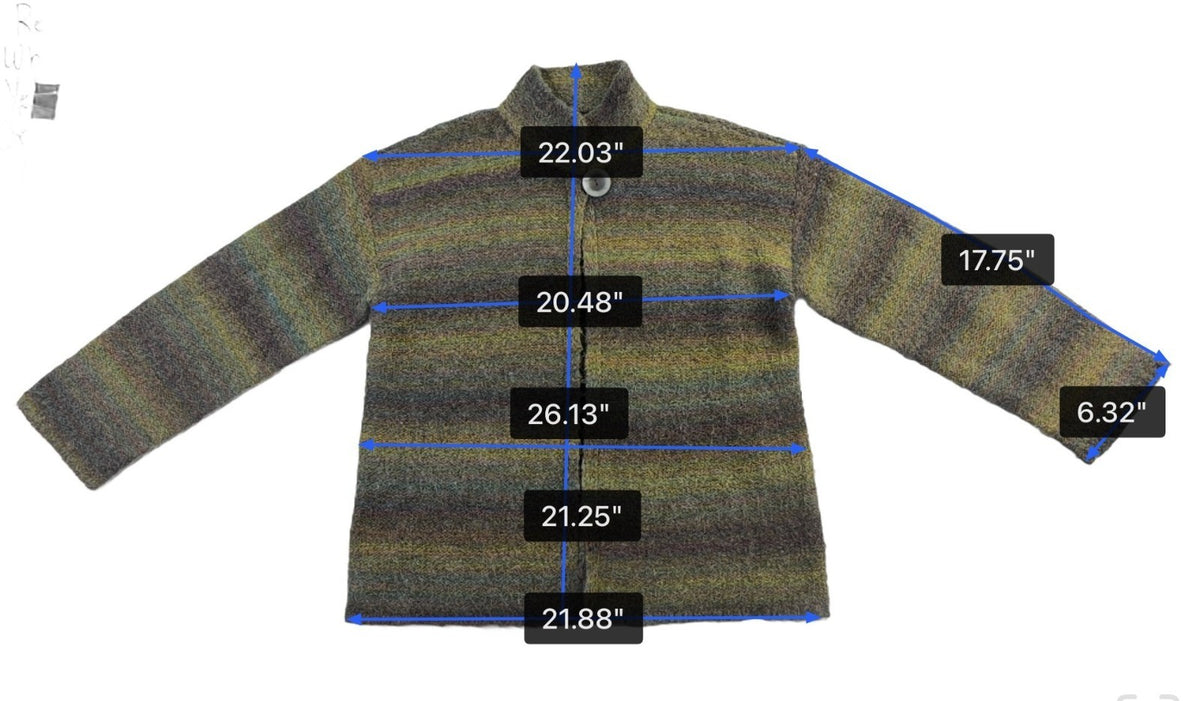J. Jill Womens Multicolor Wool-Blend Button-Front Cardigan Sweater Size S