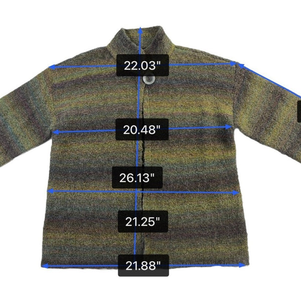J. Jill Womens Multicolor Wool-Blend Button-Front Cardigan Sweater Size S