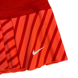 Nike Womens Red Dri-Fit Polyester Striped Athletic Skirt Sporty Fit Size Large