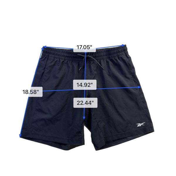 Reebok Mens Black Polyester Training Shorts Activewear & Lightweight Size L 