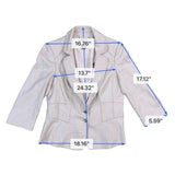 White House Black Market Womens Beige Linen Blend Blazer Jacket Size 10