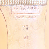 Fratelli Rossetti Women’s Tan Leather Tassel Detail Heeled Loafers Size 7.5