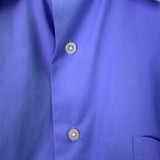 Calvin Klein Mens Blue 100% Cotton Satin Poplin Button-Down Shirt Size M