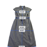 Calvin Klein Womens Charcoal Button Front Dress With Belt Size 14