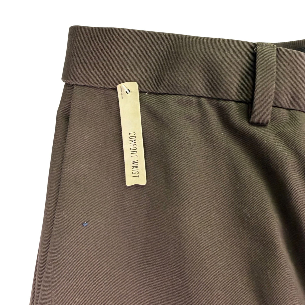 Haggar Mens Brown Pants Classic Fit Flat Front Sz 36W X 30L - New