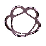 Premier Designs Womens Silver Tone Metal Bangle Bracelet Oval Cutout Design