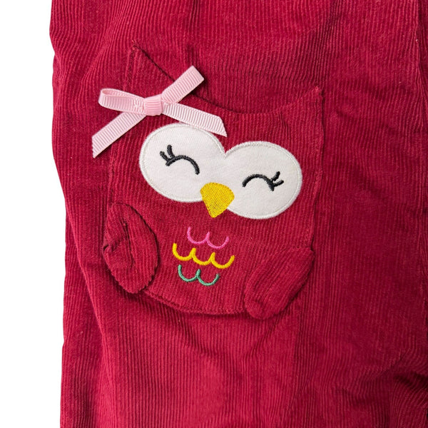 Goodlad Toddlers Burgundy & White Overalls & Polka Dot Shirt Set Sz 24mos - New