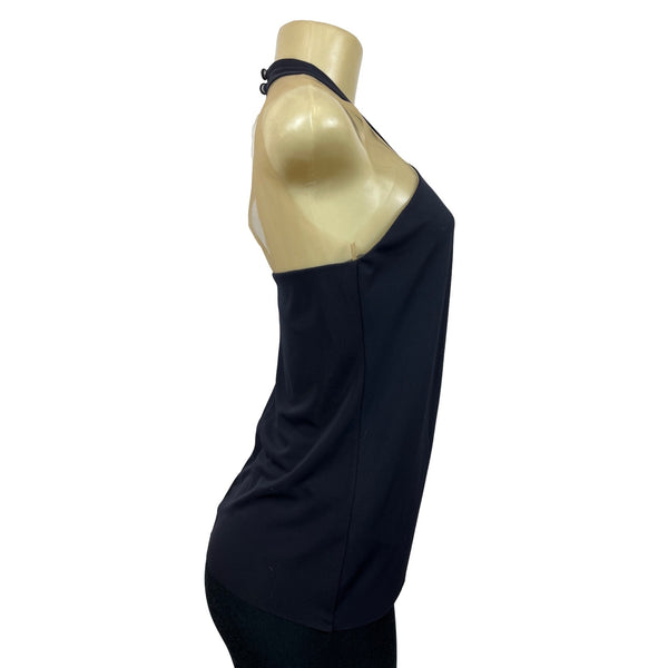 Bailey44 Women’s Navy Blue Haltered Loose Fit Shirt Sz S