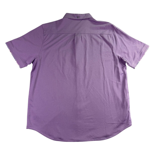 Tommy Bahama Men’s Solid Purple Short Sleeve Button-Up Shirt Sz XL