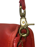 Coach Women’s Ruby Red Glove-Tanned Leather Turnlock Closure Crossbody Bag