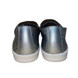 Earth Women’s Silver Metallic Slip-On Perforated Leather Tangelo Shoes Size 10B
