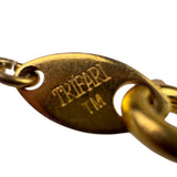 Trifari Womens Gold Tone Necklace Vintage Stationed Ball Chain Design