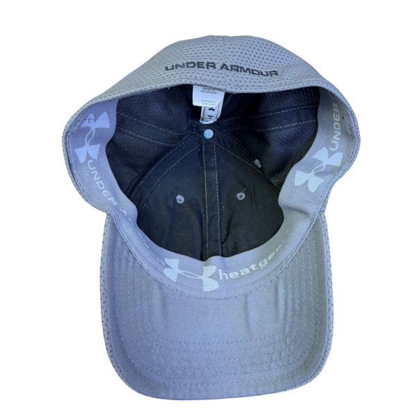 Under Armour Unisex Gray Stretch Fit Baseball Cap Embroidered Logo Sz MD/LG