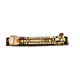 Monet Womens Gold Tone Rhinestone Jewelry Set Clip Earrings & Hair Barrette Boxe