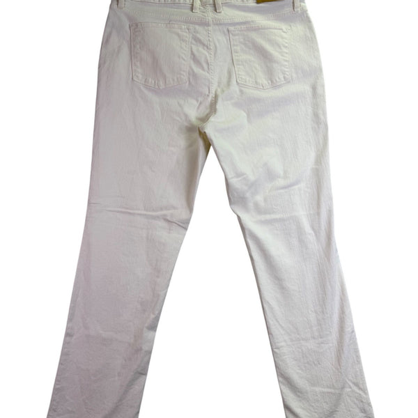 L.L. Bean Womens White Favorite Fit Jeans Regular Comfortable Size 16