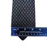 Cerruti CXIII Mens Navy Blue All Silk Patterned Tie Italy Classic Necktie