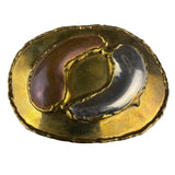 Vintage Brass & Copper Belt Buckle Made In India