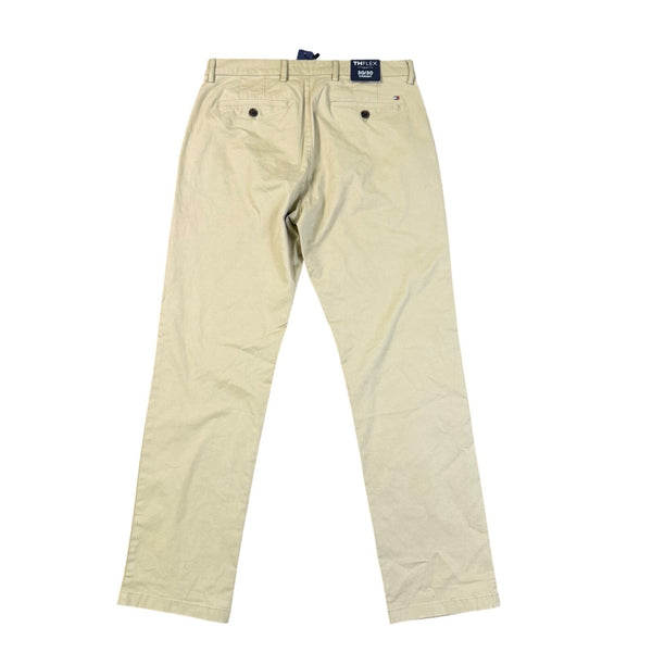 Tommy Hilfiger Mens Beige Cotton Straight Fit Chino Pants Smart Casual Size 30/3