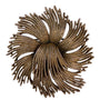 Monet Womens Gold Tone Metal Floral Fringe Brooch Pin Signed Vintage Jewelry