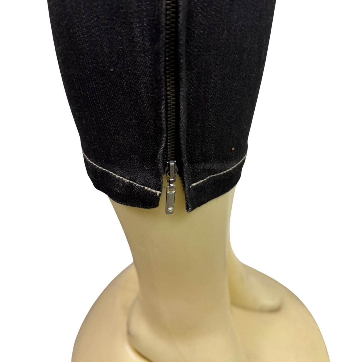 White House Black Market Womens Black Cotton Blend Cropped Capri Jeans Size 6