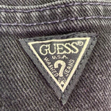 Guess Jeans Mens Black Denim Pants Classic Fit Cotton Narrow Leg Size 30