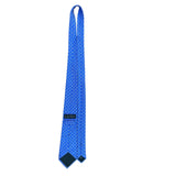 Lauren Ralph Lauren Mens Blue Silk Printed Tie With White Paisley Pattern Italy