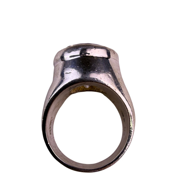 Basina Mens Silver 925 Ring With Cubic Zirconia Statement Design