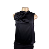 Future Collective Womens Black  Sleeveless Top Decorative Flower Sz XS