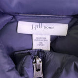 J.Jill Womens Navy Down Quilted Puffer Vest Petite Lightweight Collar Sz XS