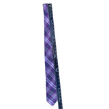 Covington Mens Purple Silk Plaid Necktie Classic Formal Dry Clean Only