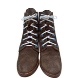 Freda Salvador Women’s Brown Suede Lace-Up Stacked Heel Ankle Boots Size 5
