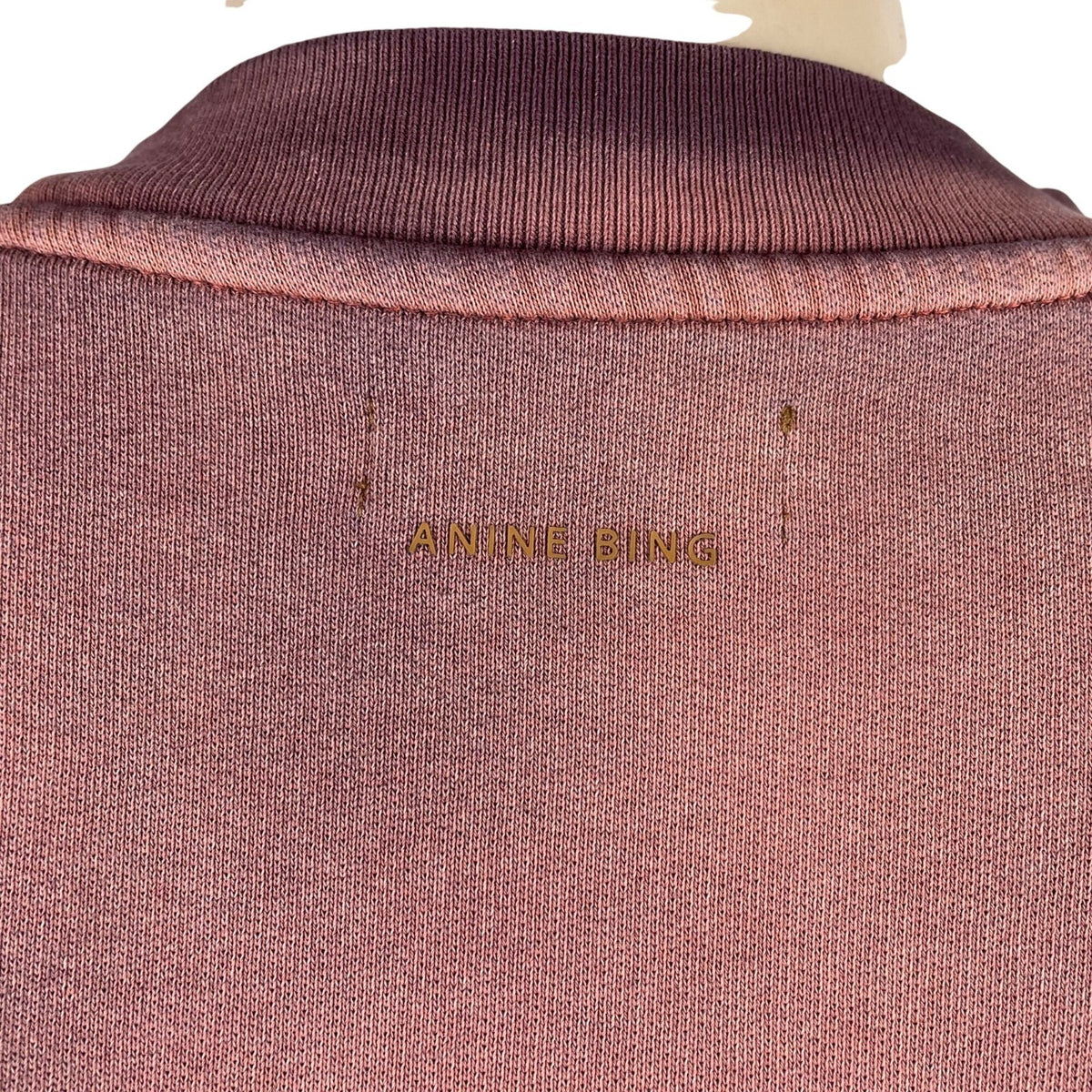 Anine Bing Womens Pink Ombre Sweatshirt Graphic Casual Crewneck Sz M