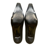 Stuart Weitzman Women’s Black Fabric Bejeweled Kitten Heel Fiesta Pumps Size 6.5