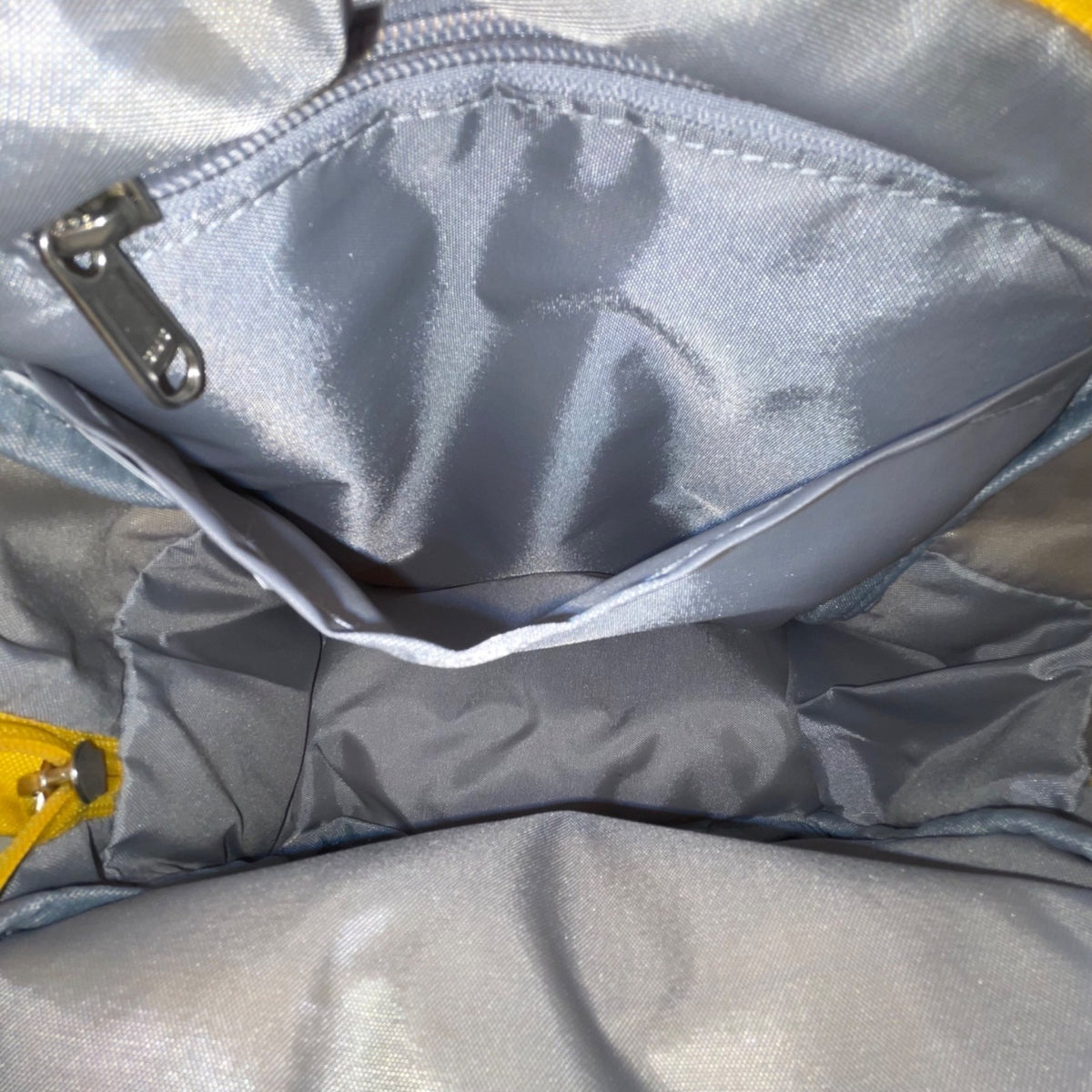 HotStyle Yellow Nylon Adjustable Straps Front Zipper Pocket Mini Backpack