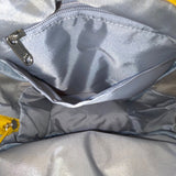 HotStyle Yellow Nylon Adjustable Straps Front Zipper Pocket Mini Backpack