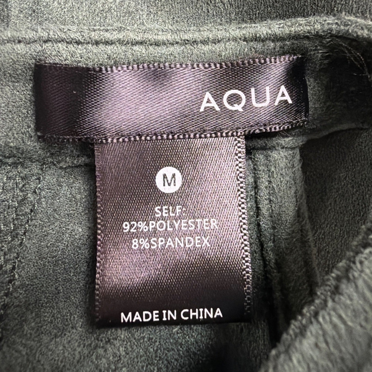 Aqua Womens Green Polyester/Spandex High Neck Halter Scallop Hemline Dress Sz M