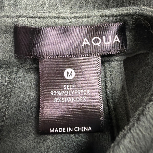 Aqua Womens Green Polyester/Spandex High Neck Halter Scallop Hemline Dress Sz M
