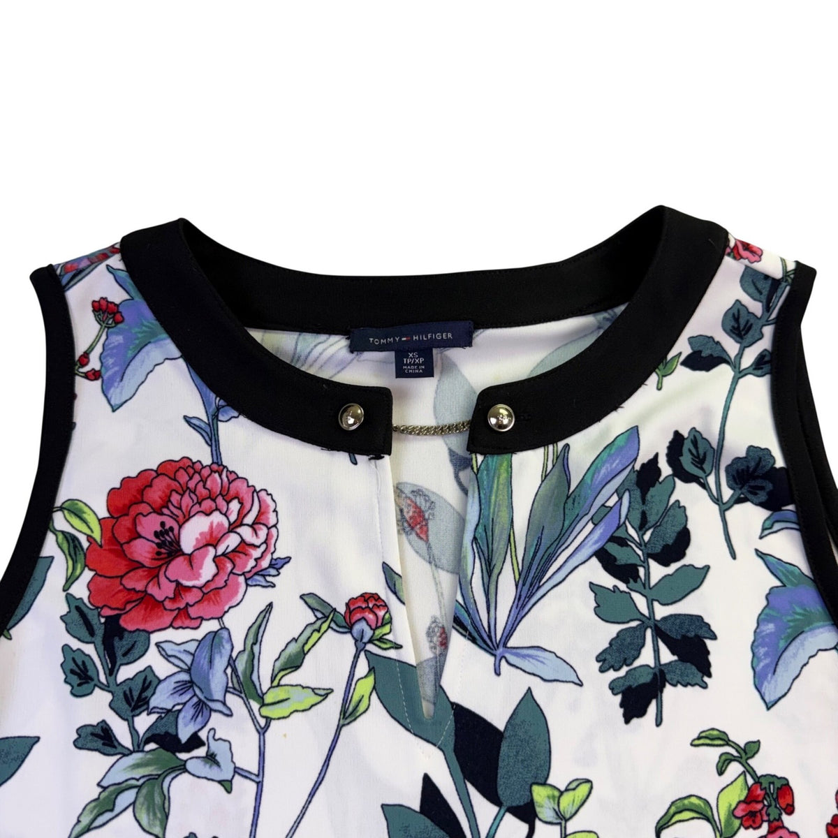 Tommy Hilfiger Womens Floral Print Sleeveless Mini A-Line Dress Sz  XS 