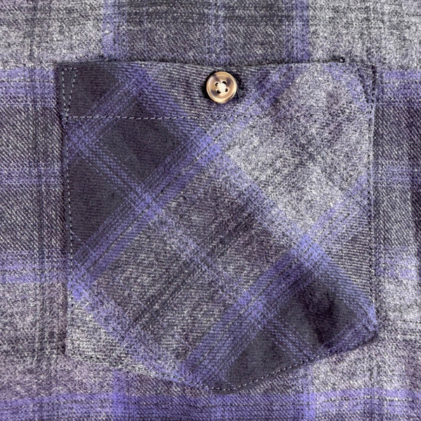 Eight Bells Mens Navy Blue Cotton Plaid Button-Up Long Sleeve Shirt Size L